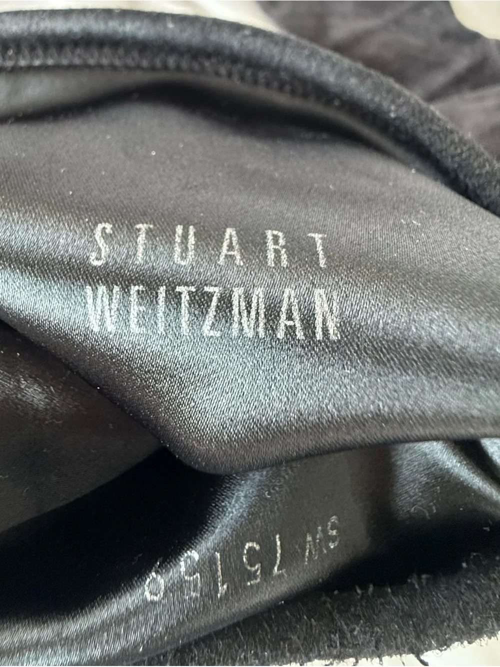 Stuart Weitzman Women’s Lowland Black Suede Over-the-Knee Boots w/Low Heel - 8.5